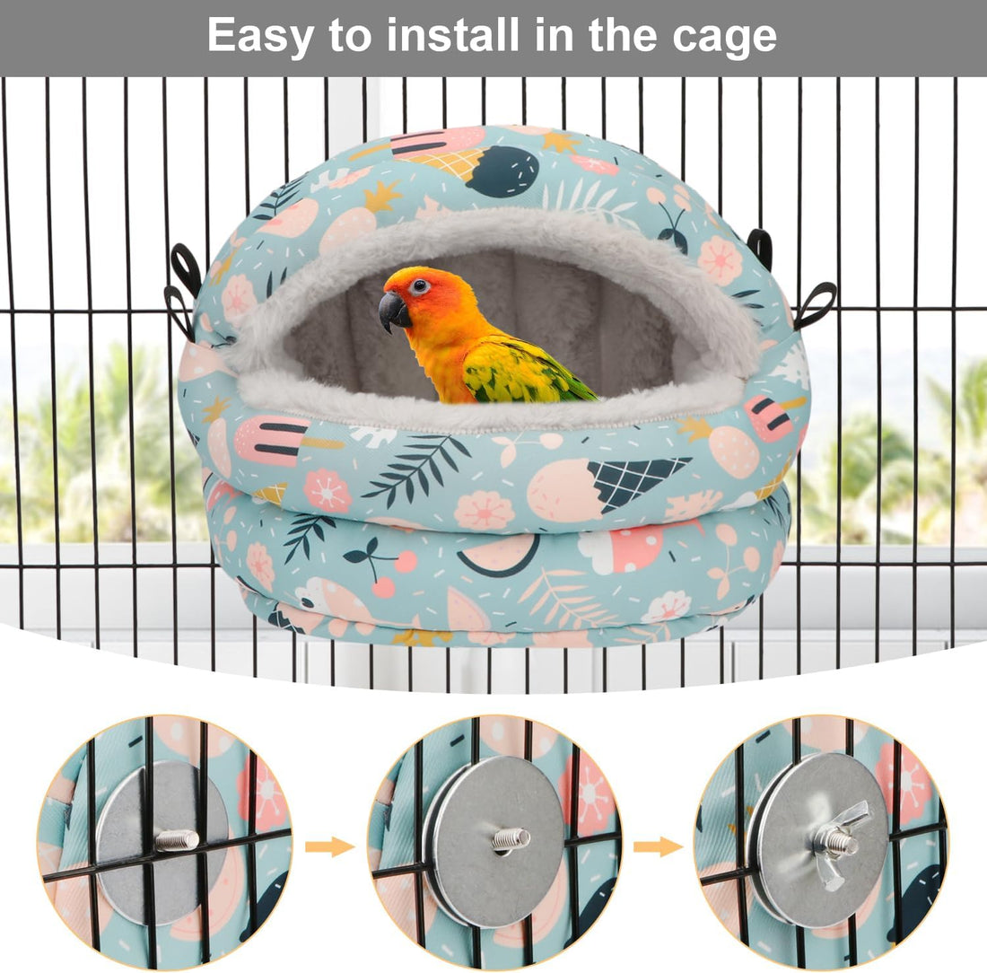Bird Nest House Winter Warm Bird Bed for Cage
