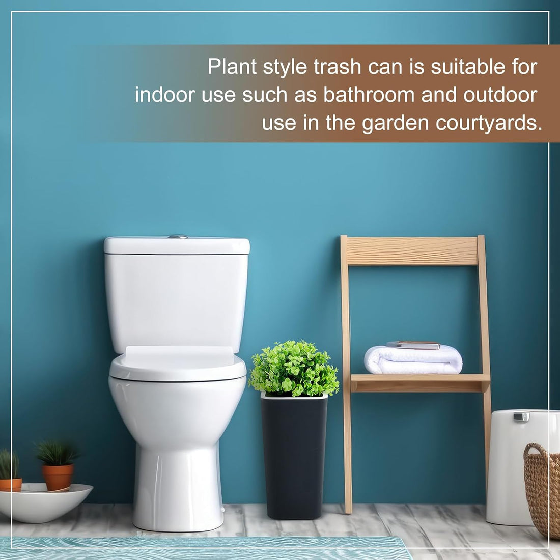 Jingmore Dog Poop Trash Can Outside 3.96 Gal/15 L Plant Styled Dog