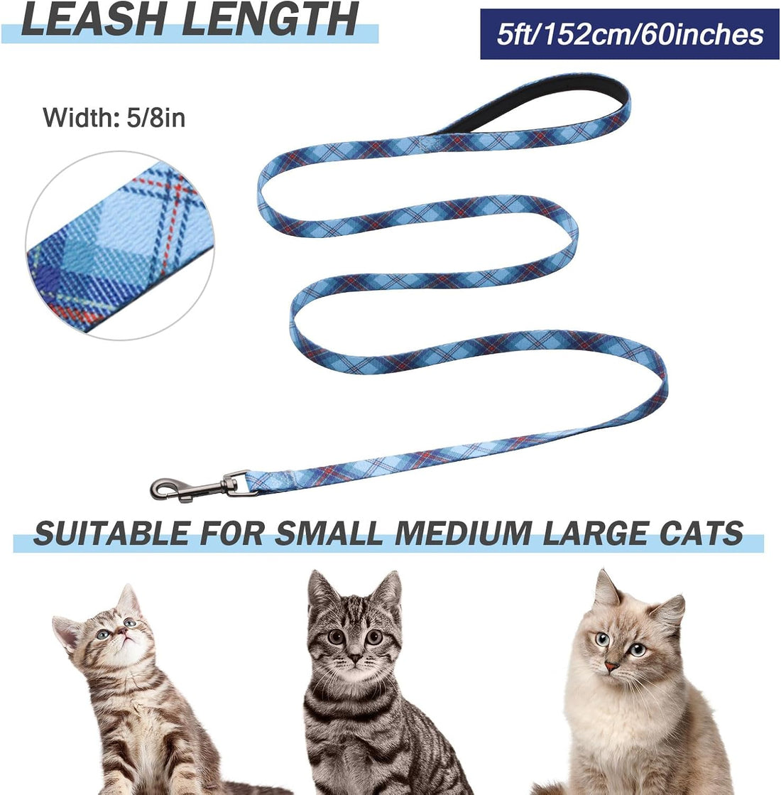 Hikiko Escape-Proof Cat Harness and Leash Set for Walking
