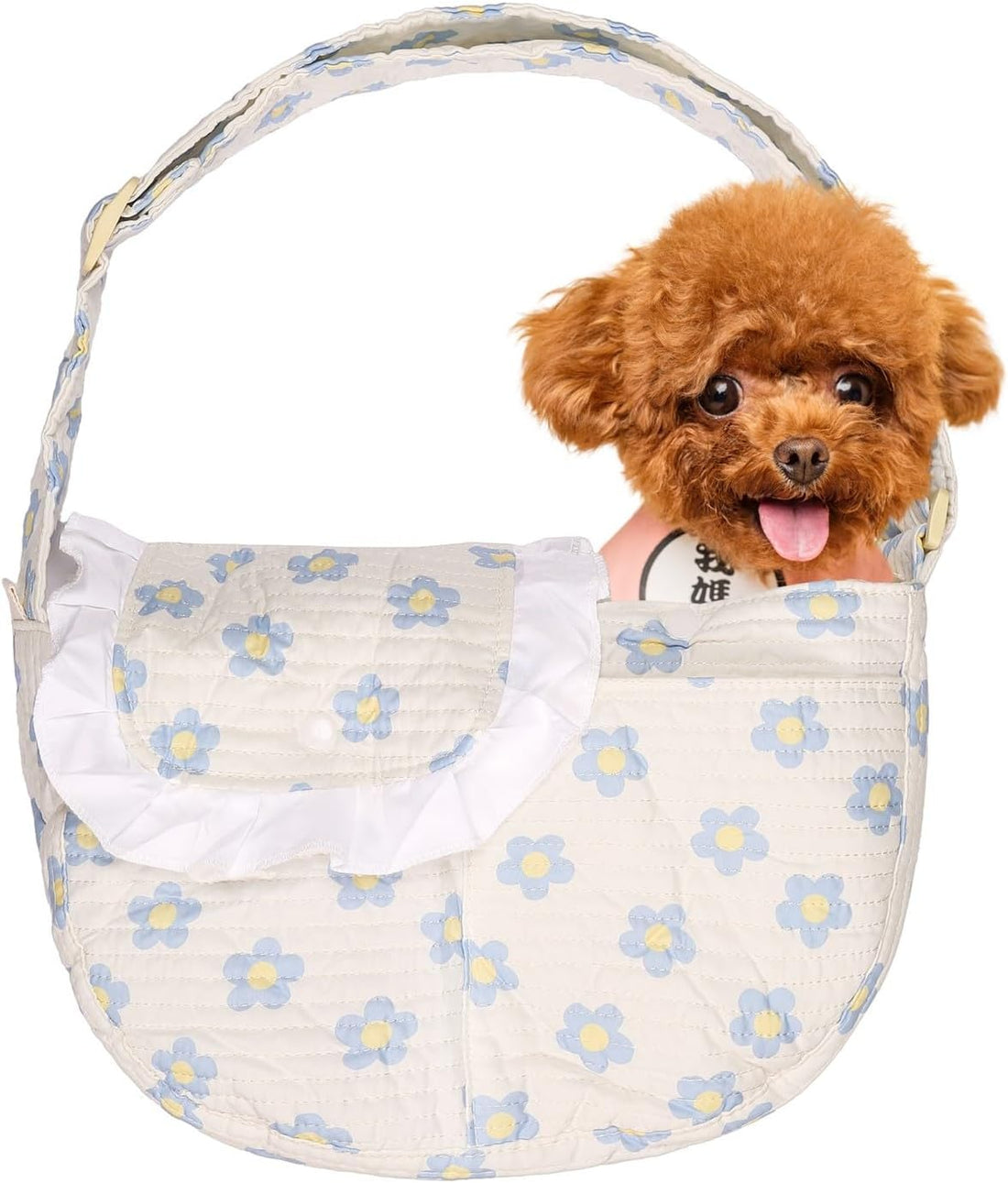 Floral Dog Carrier Sling for Cats & Small Dogs, 5-15Lbs, Medium