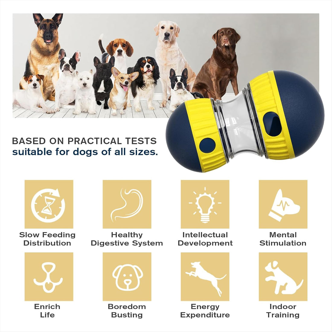 TLKNG Large Size Dog Enrichment Toy for Medium/Small Dogs Treat