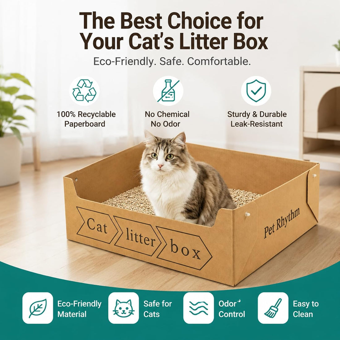Disposable Cat Litter Box for Big Cats 3 Pack (20''x16''x6'')
