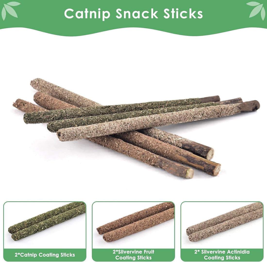 Bissap 12 PCS Silvervine Chew Sticks for Cats