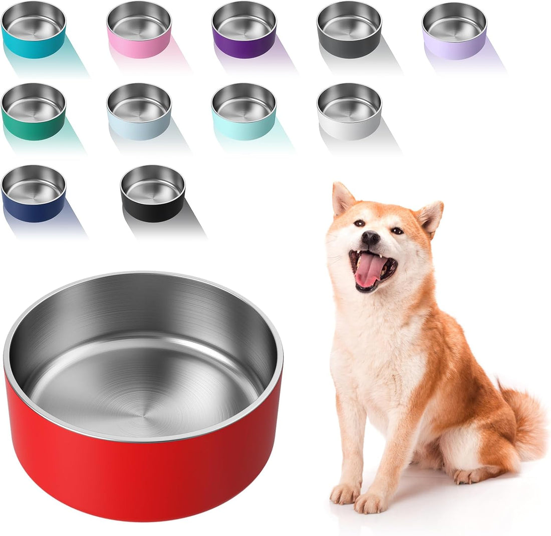 WENBOKMIN Dog Bowl, Stainless Steel Food and Water Bowl, 40oz, Blue