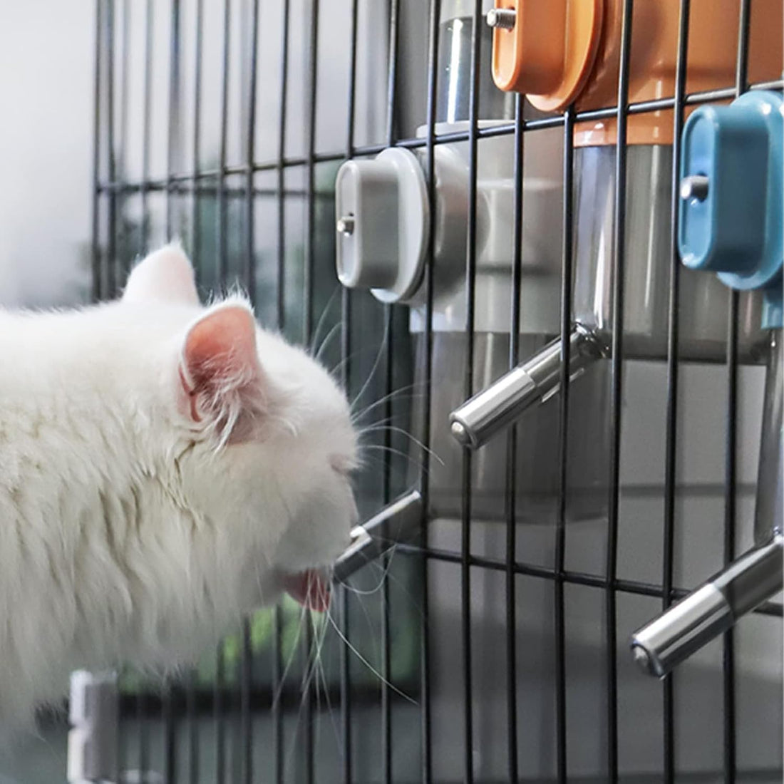 Pet Water Bottle Hanging Dog Water Dispenser Kennel Drinker Kettle