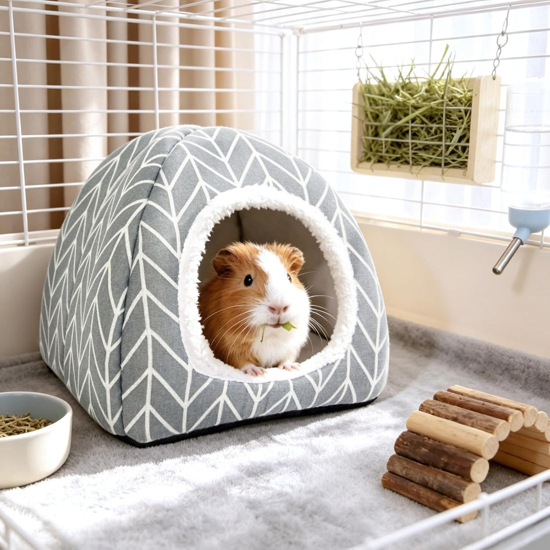 Guinea Pig Hideout Bed, Dwarf Rabbit House Cave