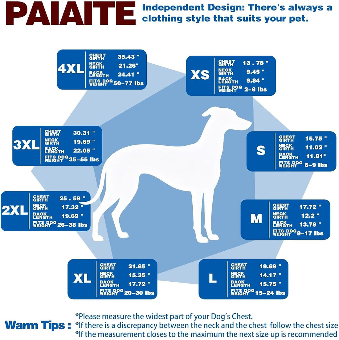 Paiaite Blue Striped Dog Pajamas
