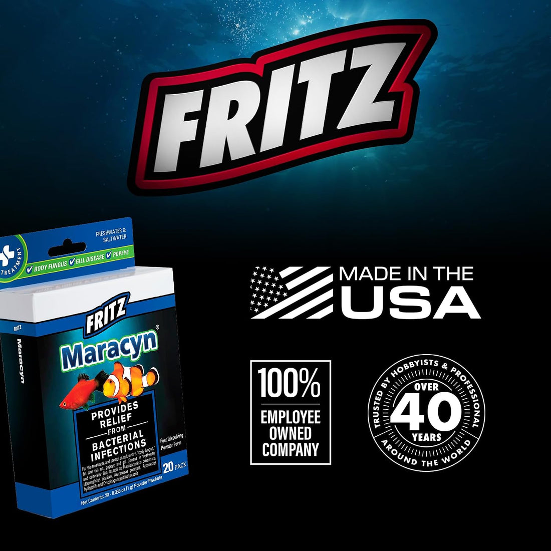 Fritz Maracyn - for Saltwater and Freshwater gram-Positive Relief
