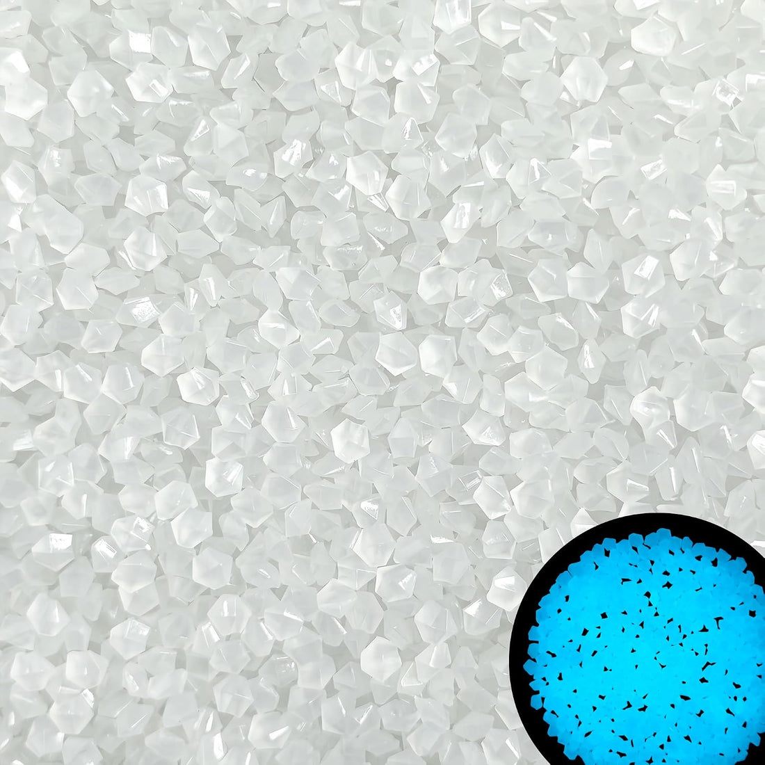 8000PCS Glowing Rocks for Garden Outdoor Glow in The Dark Decorative