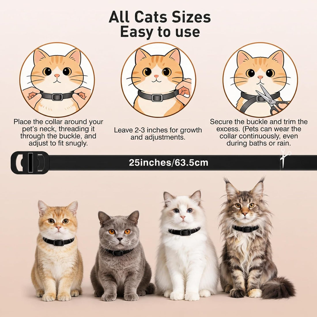 4 Pack Flea and Tick Collar for Cats