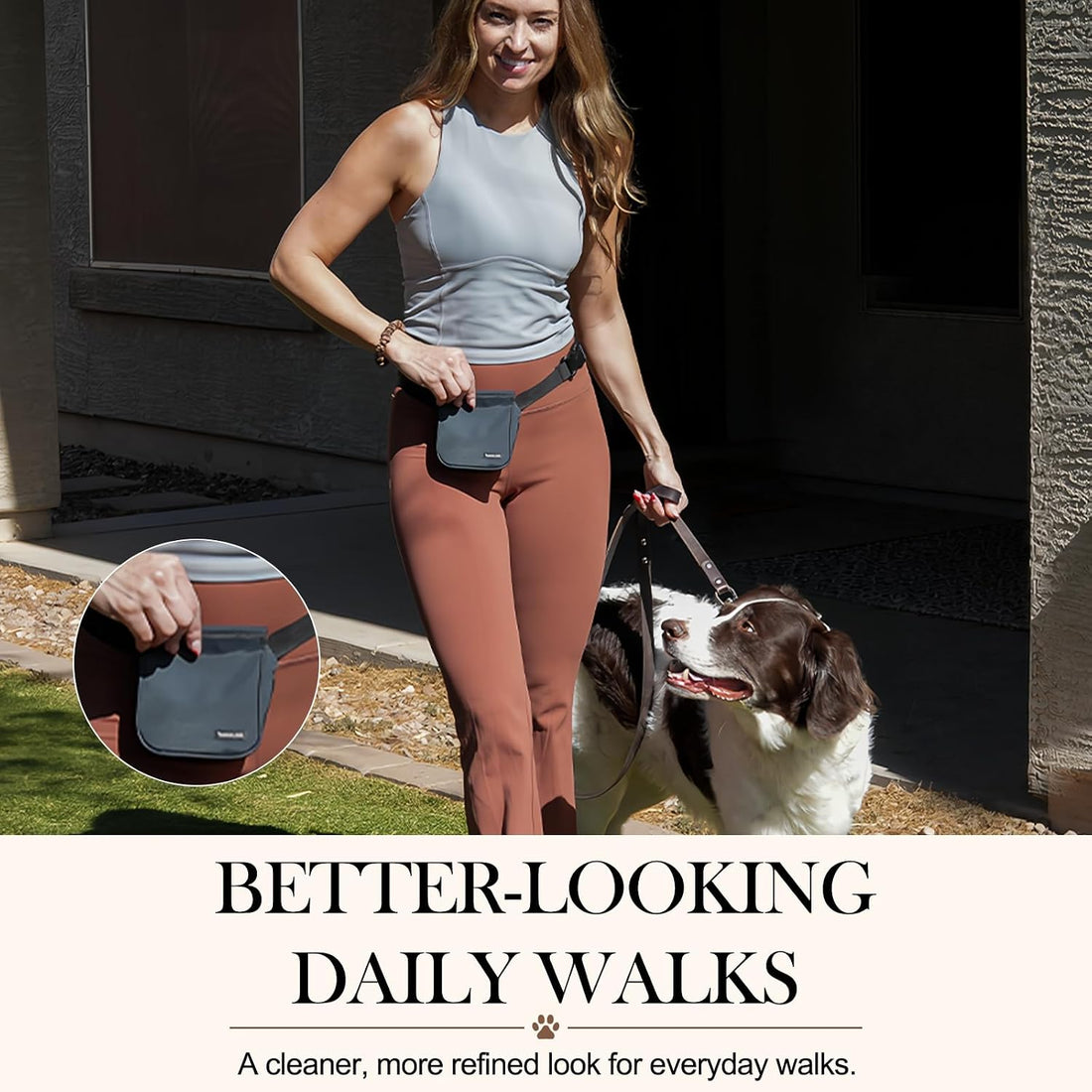 Dog Treat Pouch for Walks & Training, Stylish & Compact Treat Bag
