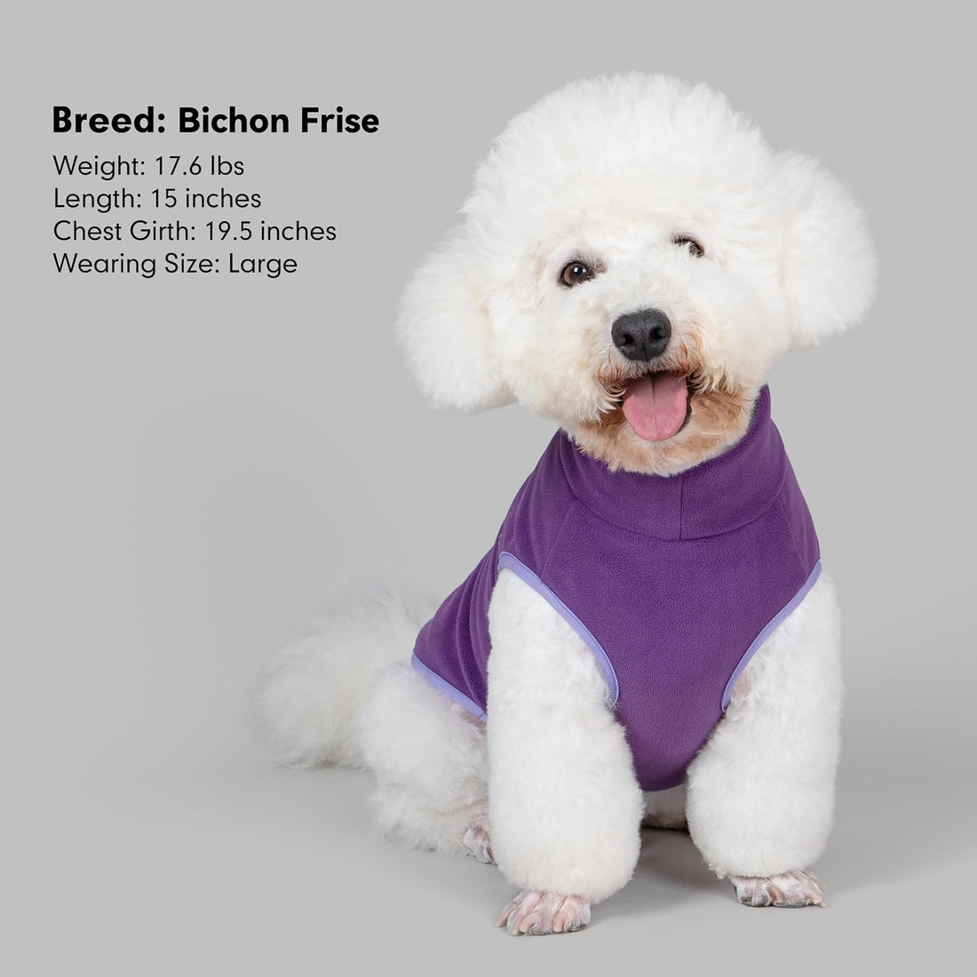 cyeollo Fleece Dog Sweater, Pullover Dog Fleece Jacket Turtleneck