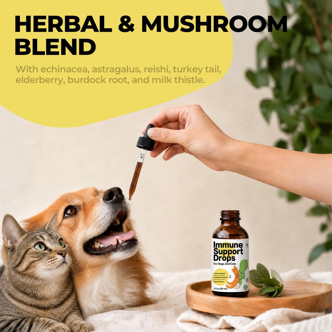 Dog Allergy Relief & Immune Support Drops for Dogs & Cats