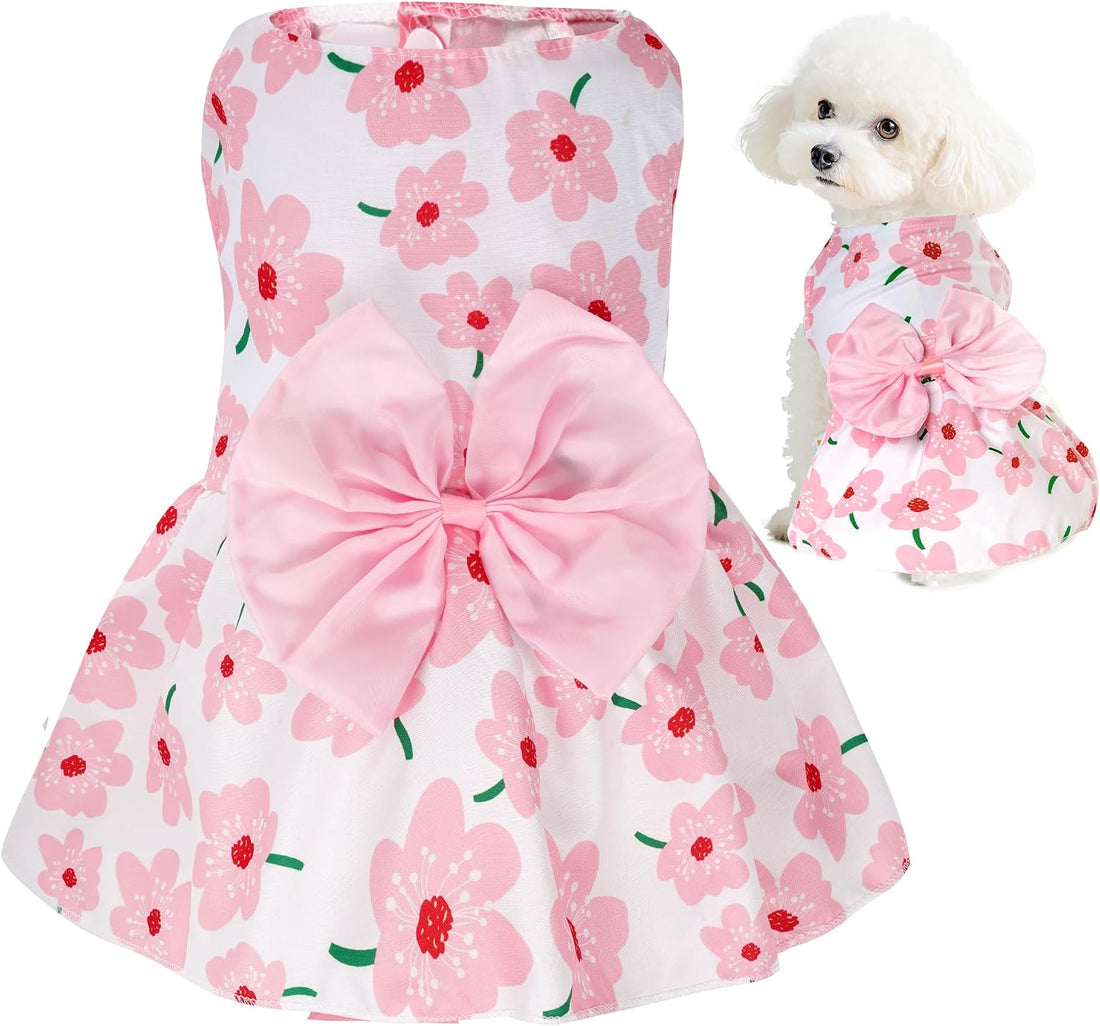 choyaxo Floral Dog Dress Cute Dog Skirt Pet Dress Summer Pet Clothes