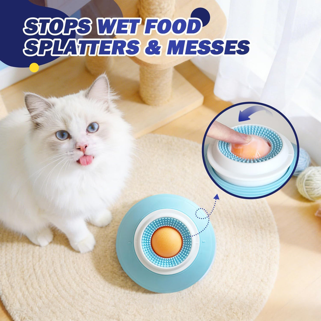 Slow Feeder cat Bowl, Interactive Licking Bowl for Wet & Liquid Food