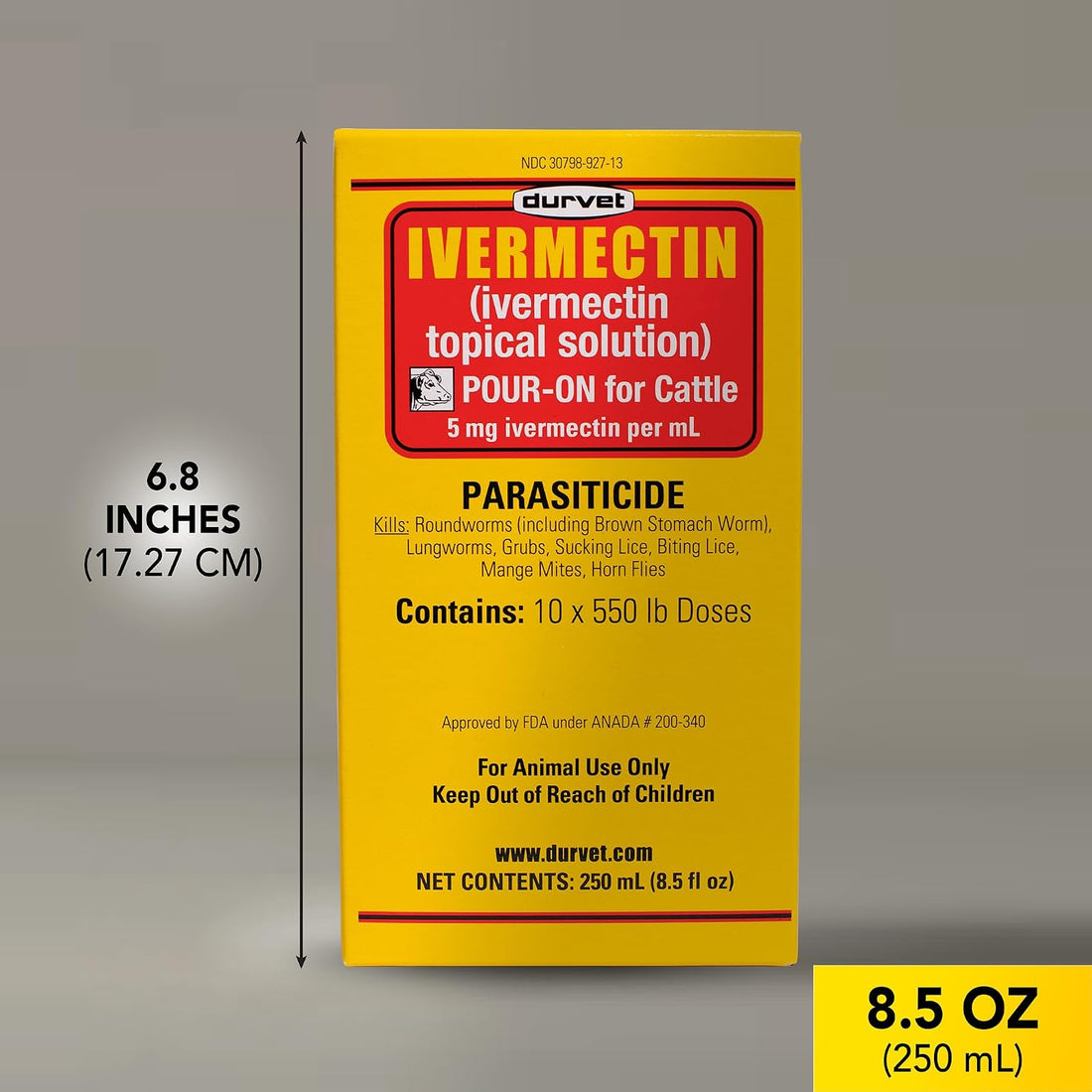 Durvet Ivermectin Pour On Cattle Dewormer 5mg/ml