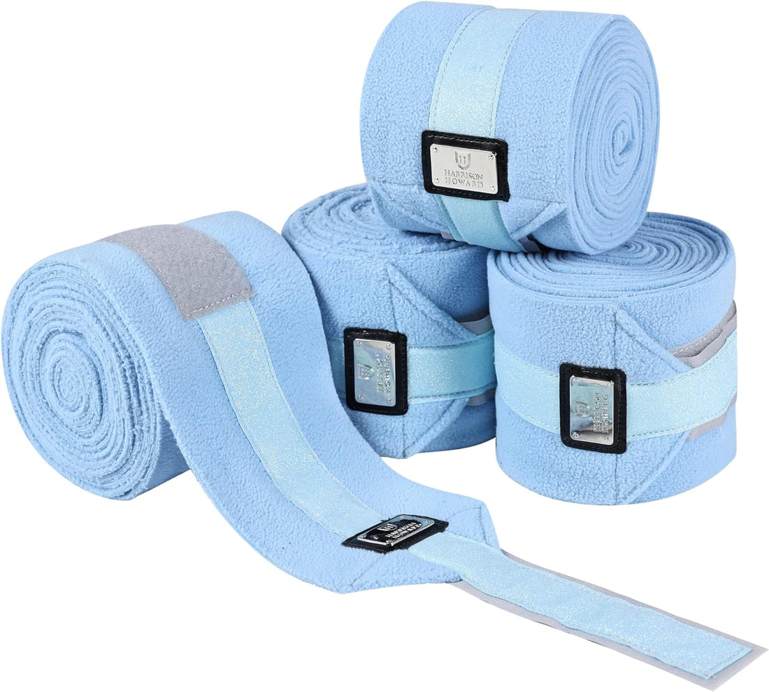 Harrison Howard 4-Pack Horse Polo Wraps, Leg Wraps for Horses