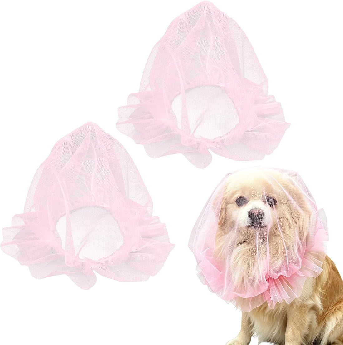 Dog Face Mesh Net, 2 Pcs Quick Release Head Cover