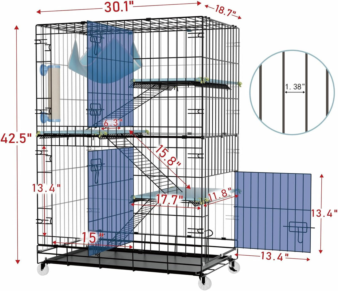 STILLCOVE 4-Tier Cat Cage Indoor