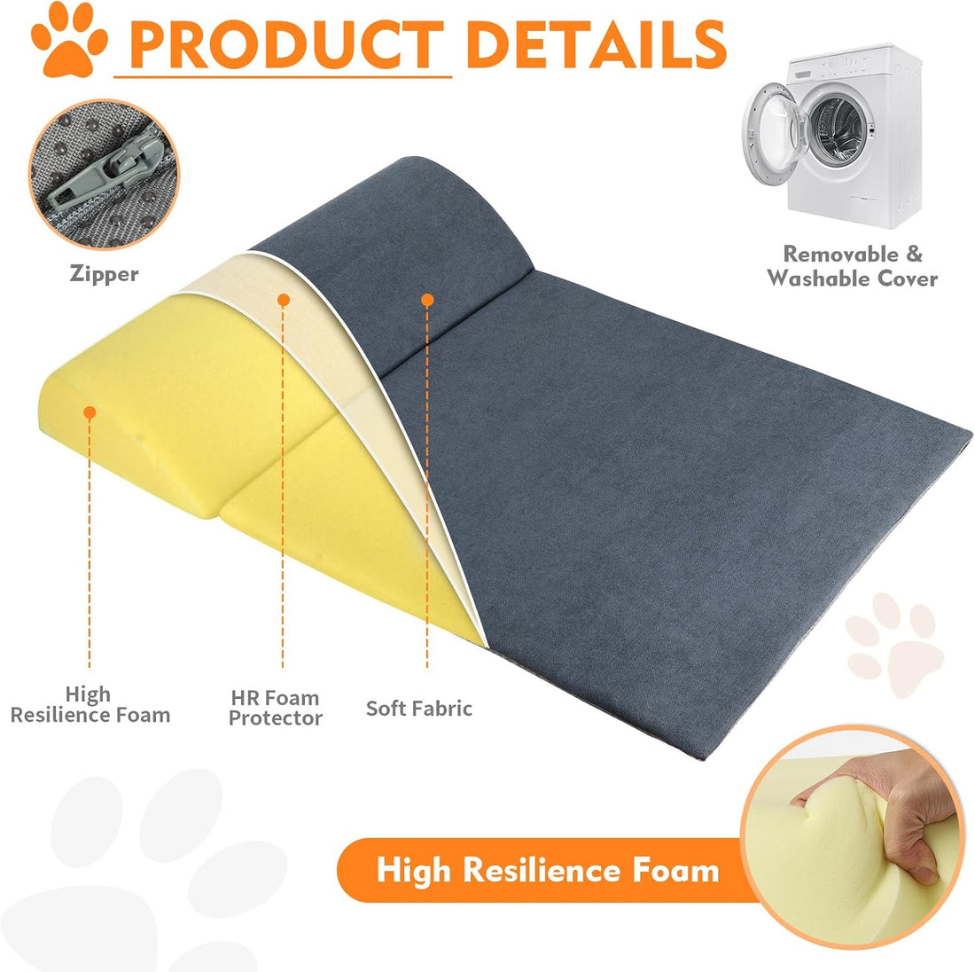 Dog Bolster Pillow for Large Dog