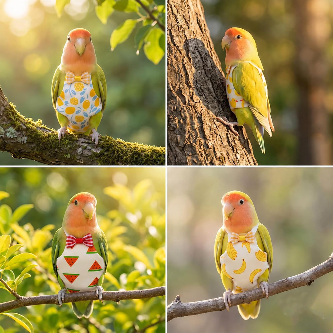 Bird Diaper with Waterproof Inner & Diapers Replacement