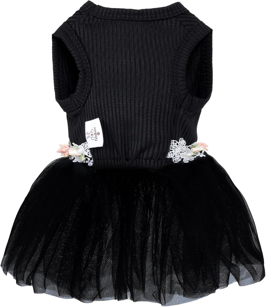 CuteBone Black Tulle Skirt Dog Wedding Bridesmaid Dress for Puppy
