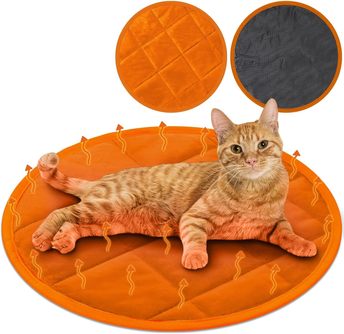 Drydiet 2 Pcs Self Warming Cat Mat Round for Cats