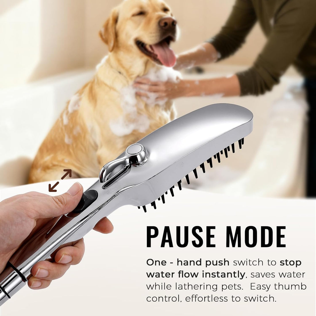 G-Promise 3 Mode Dog Shower Attachment with Pause Mode