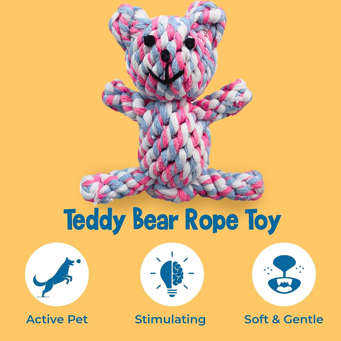 SunGrow Teddy Bear Puppy Teething Toy