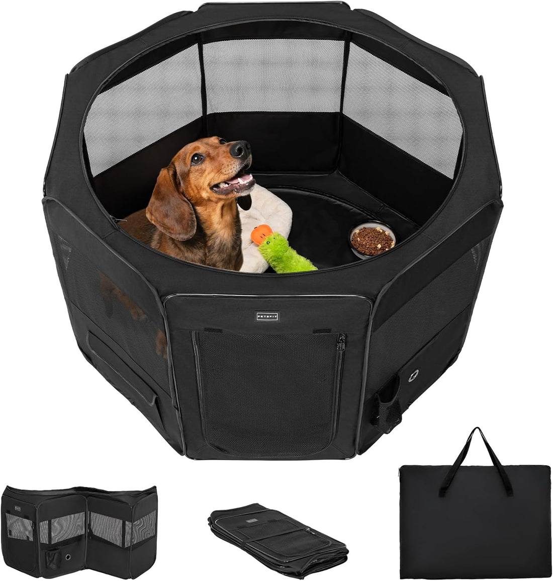 PETSFIT Portable Dog Playpen 36", Removable Waterproof Mat