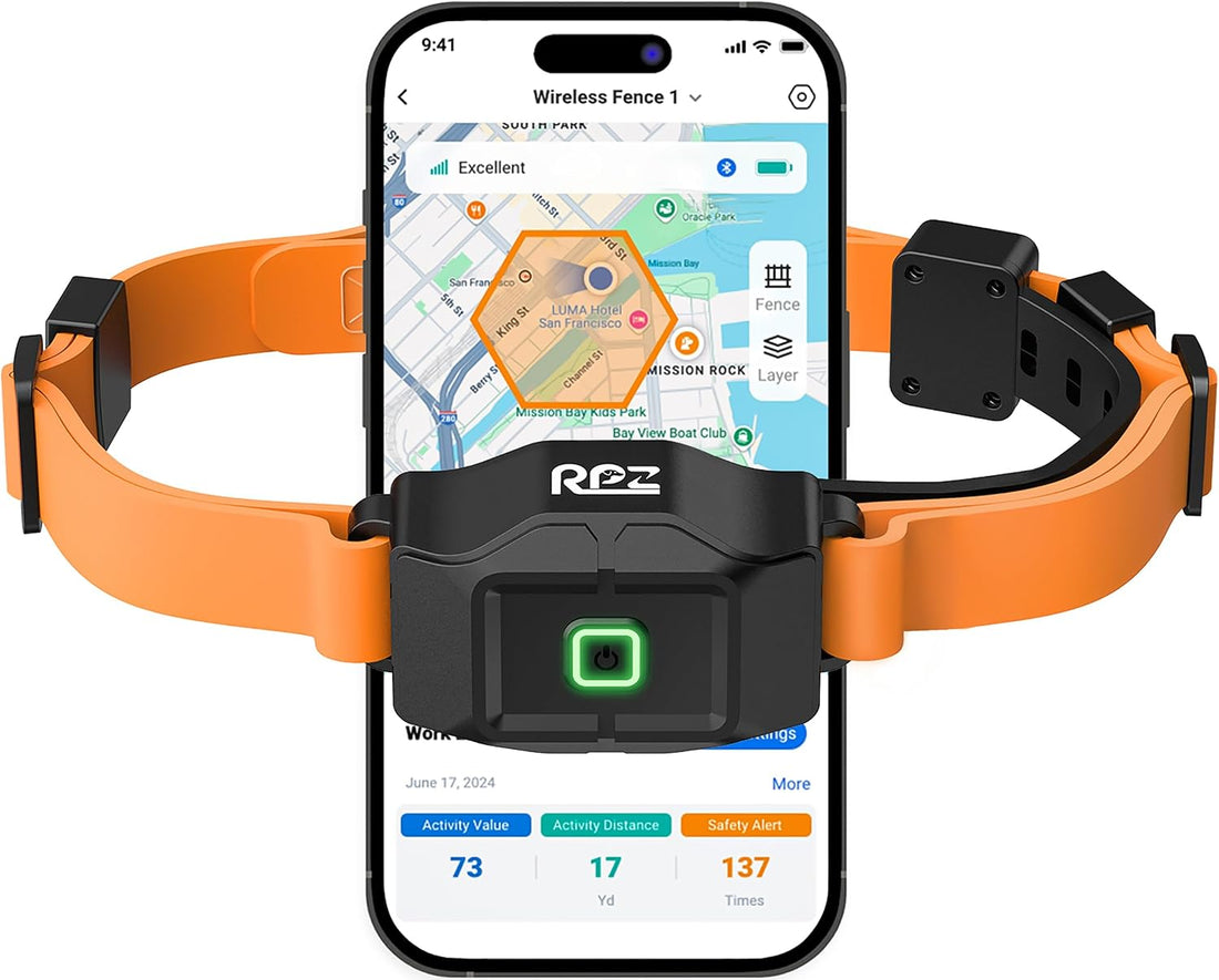 RPZ GPS Wireless Dog Fence System with Free App, No Subscription