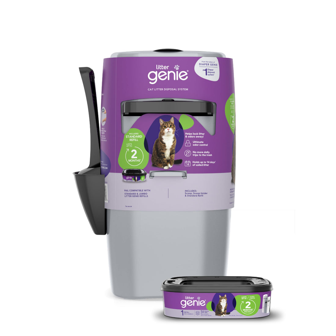 Litter Genie Standard Pail | Cat Litter Box Waste Disposal System