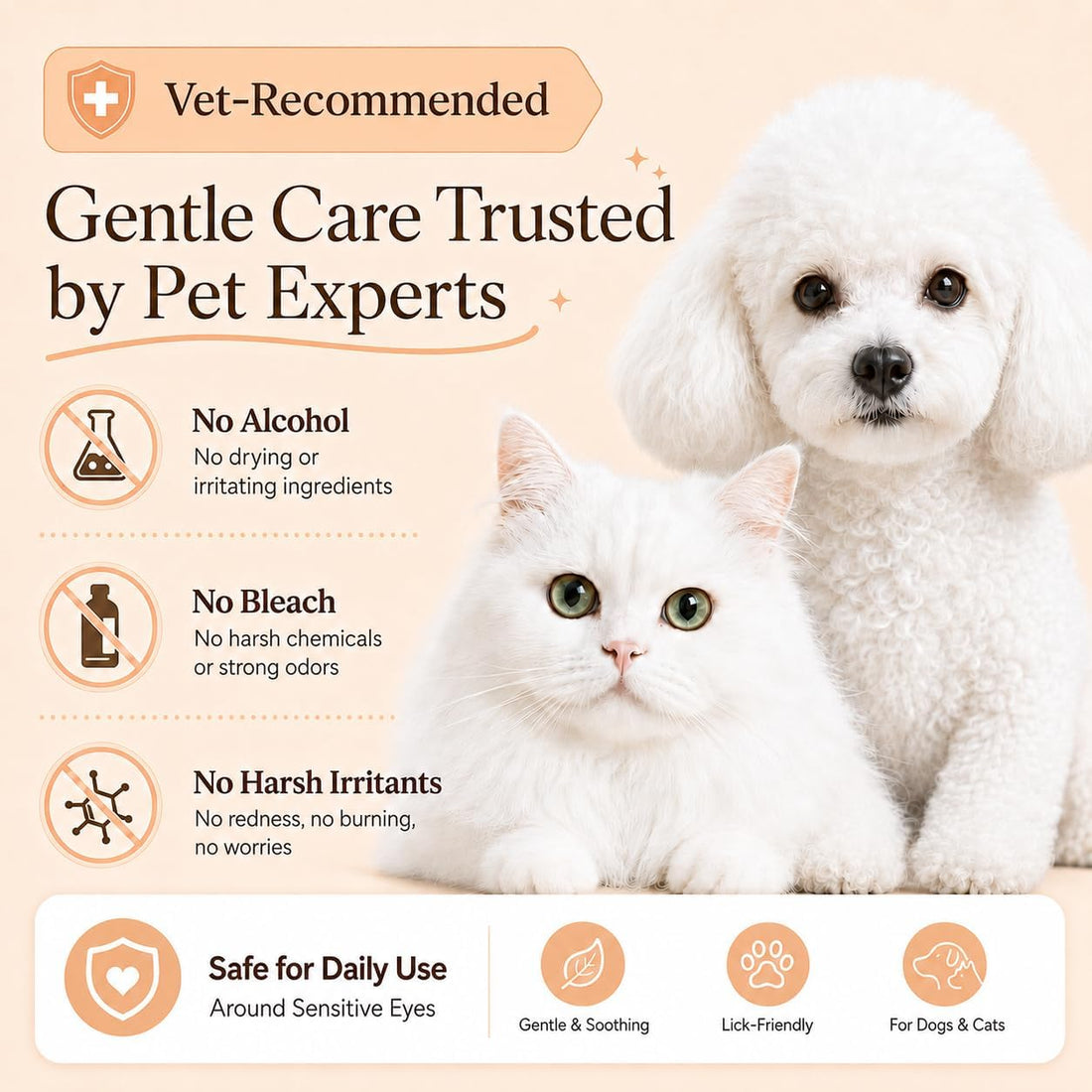 Tear Stain Remover Balm for Dogs & Cats with Soft Brush