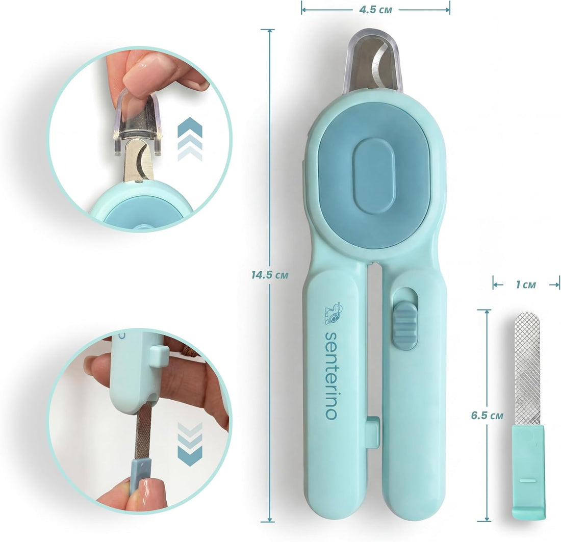 Cat Nail Clipper Trimmer for Cats | LED Light | Stainless Steel Blades