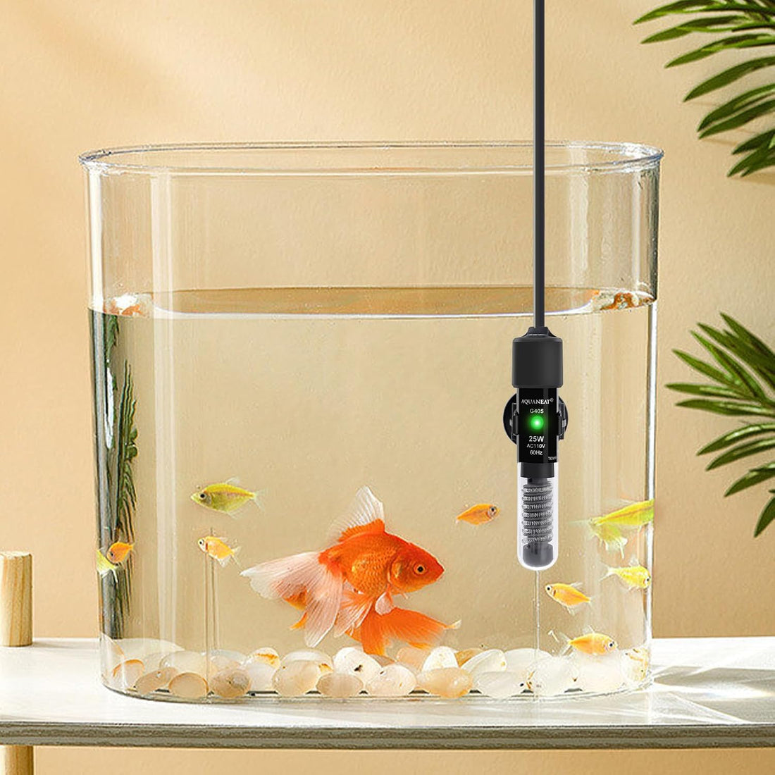 AQUANEAT Aquarium Heater, 25W Small Betta Fish Tank Heater