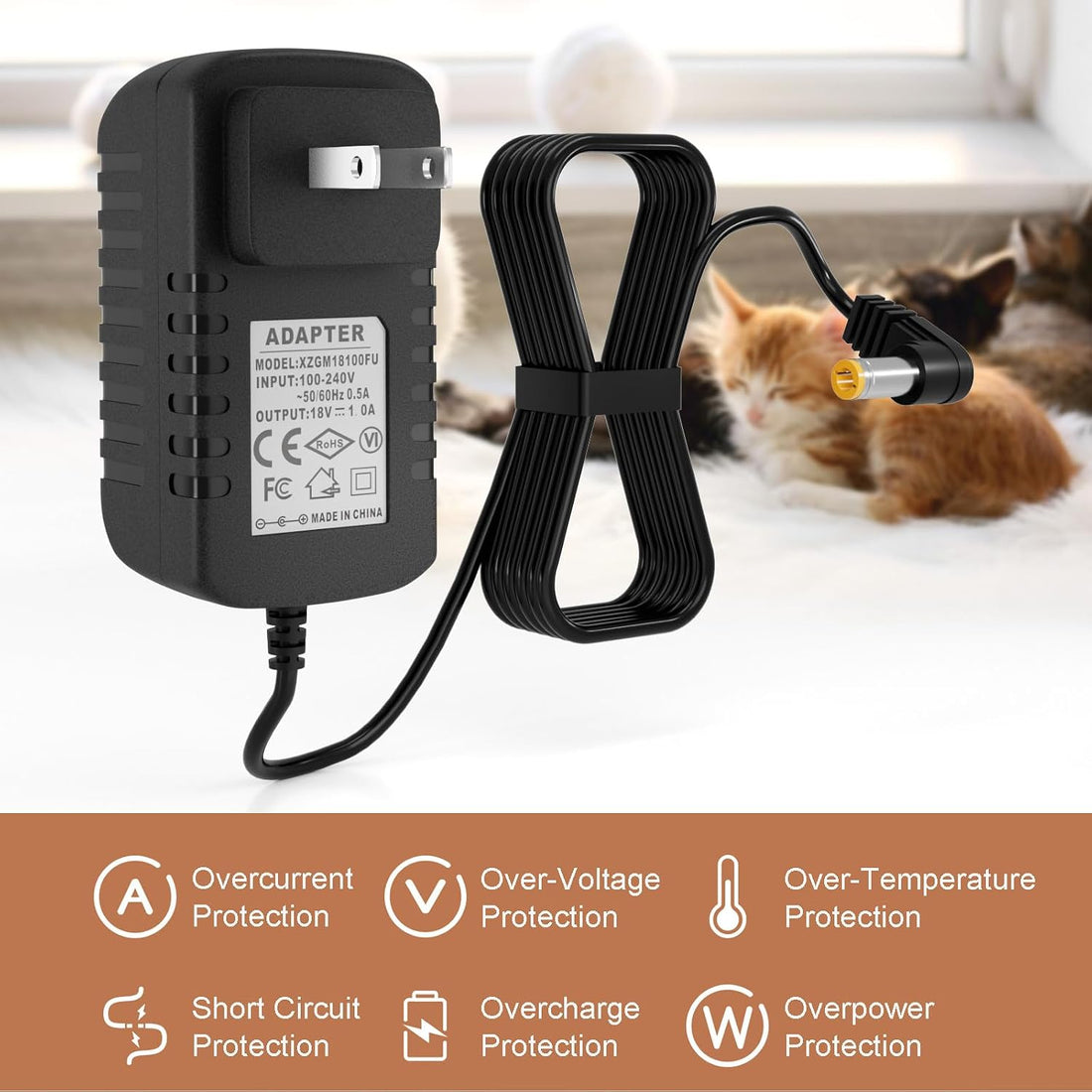 18V Charger for PetSafe ScoopFree Automatic Cat Litter Box RFA-516