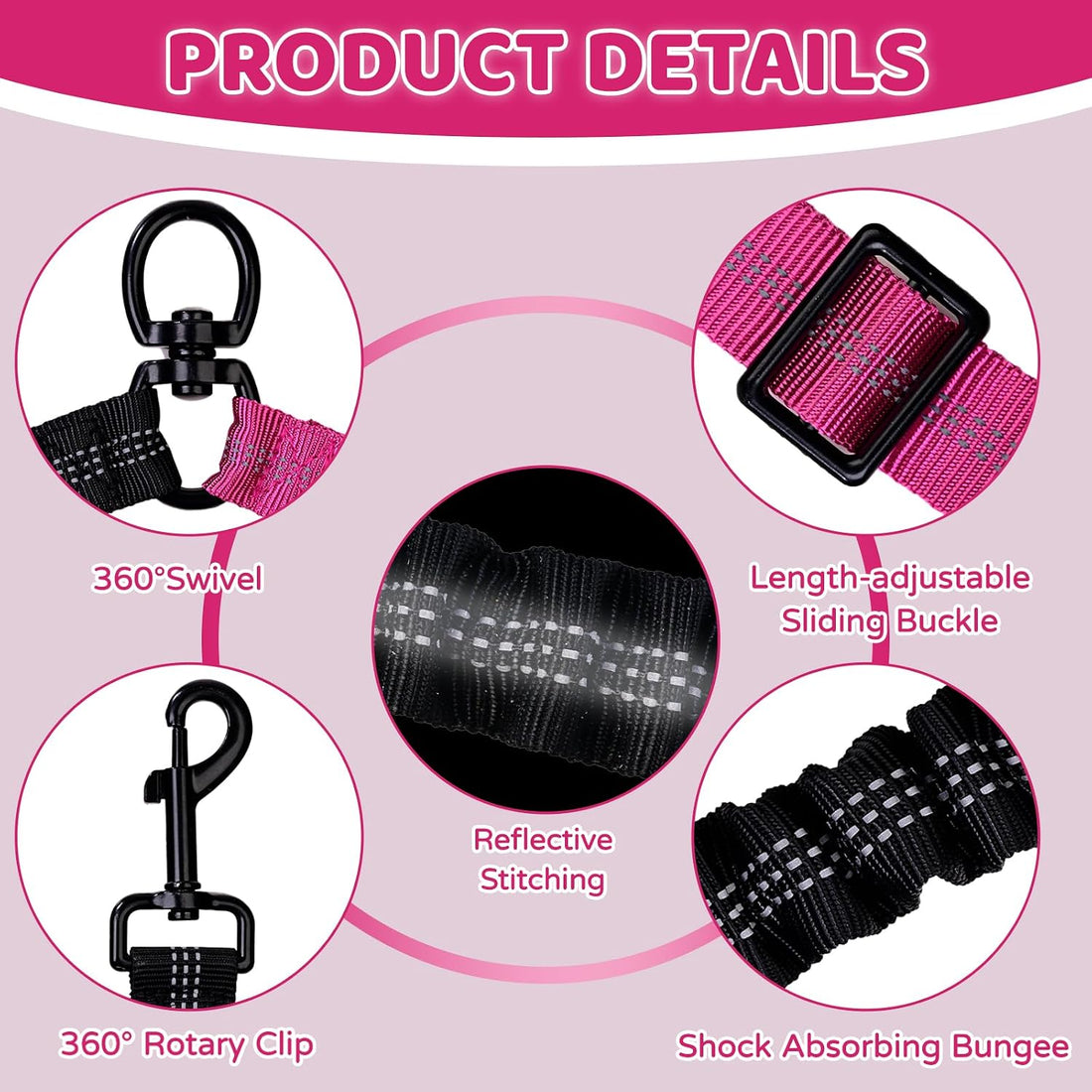 Double Dog Leash Coupler-360° Swivel