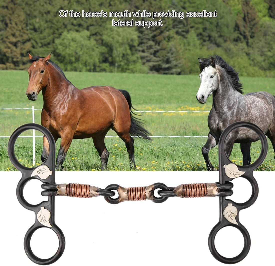 Western All Purpose Ring Horse Snaffle Stainless Steel Copper Roller