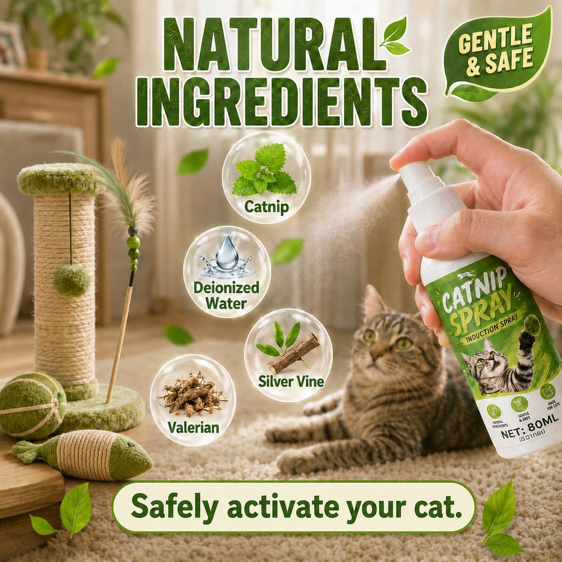 Catnip Spray for Cats – 100% Natural Catnip Spray