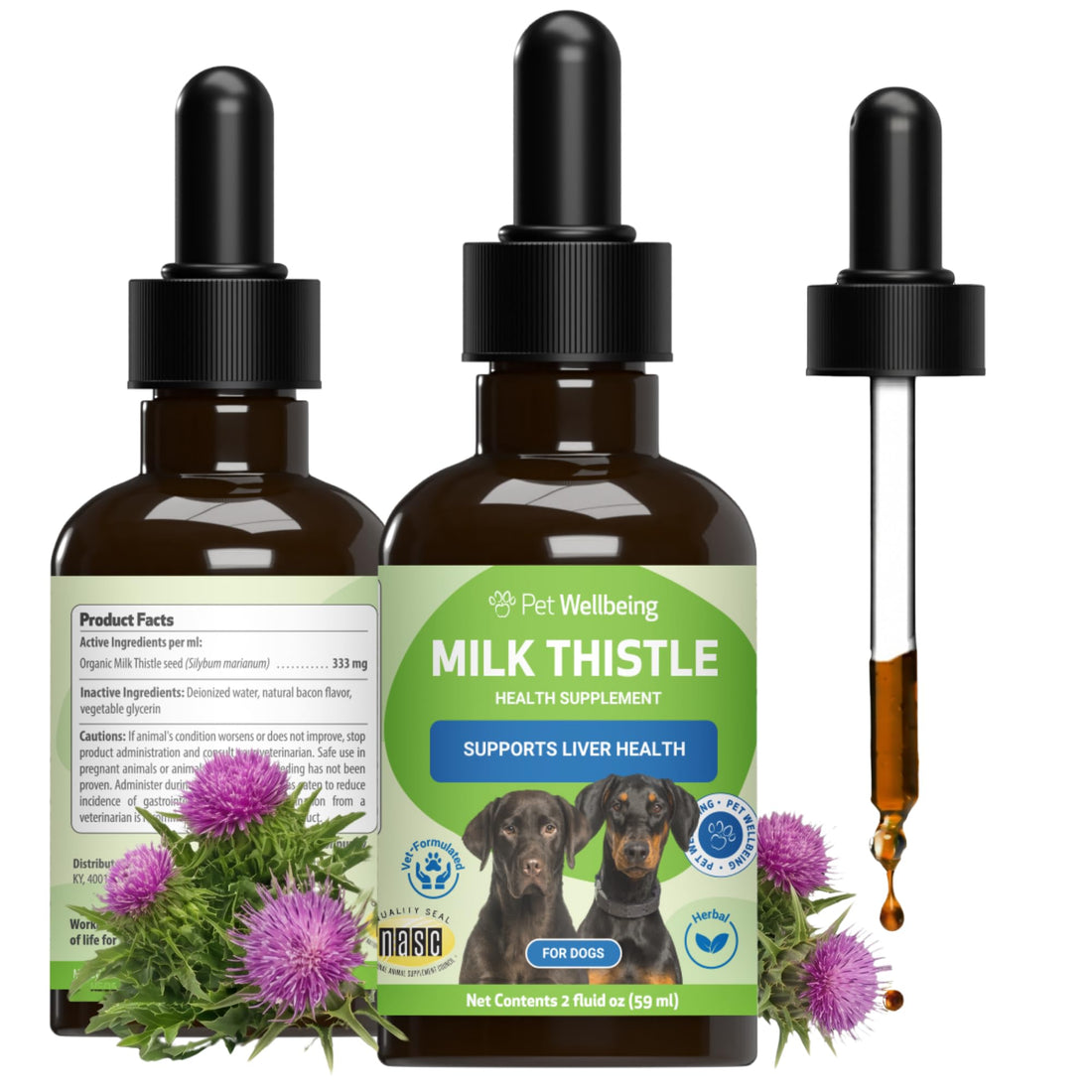 Pet Wellbeing Milk Thistle for Dogs - Organic Milk Thistle