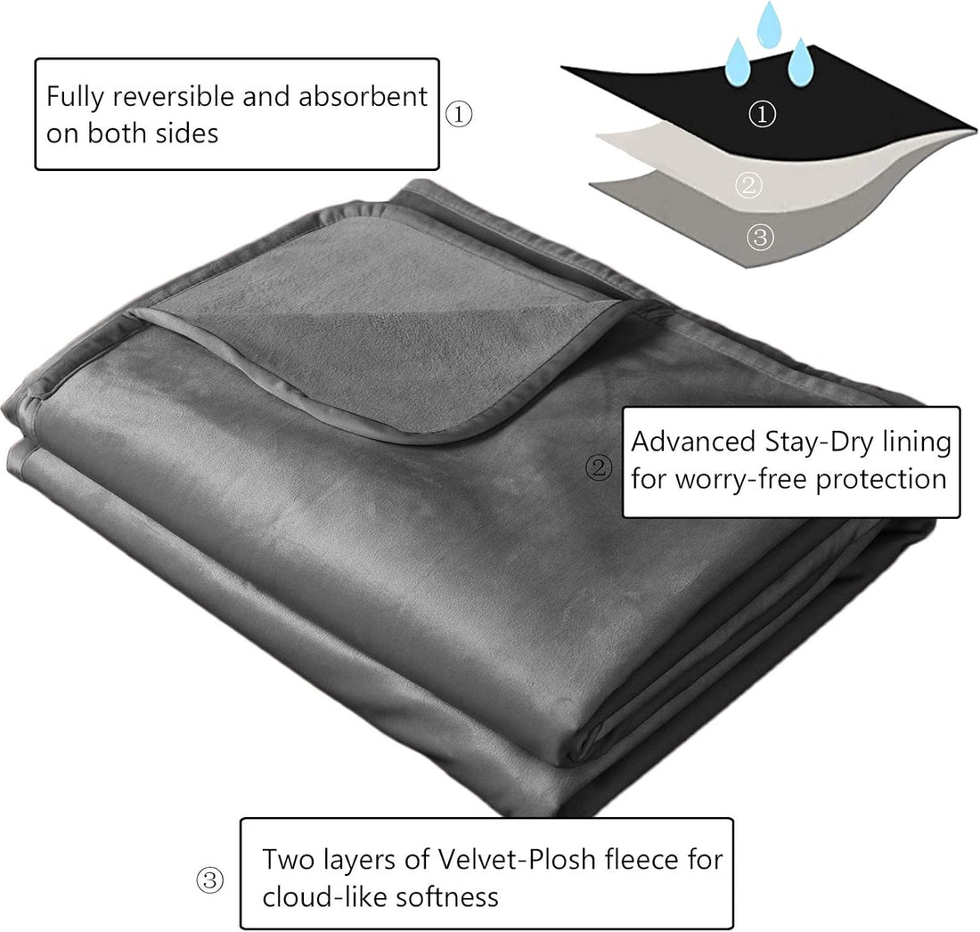 Ameritex Pet Bed Blanket Reversible 100% Waterproof Velvet Super Soft