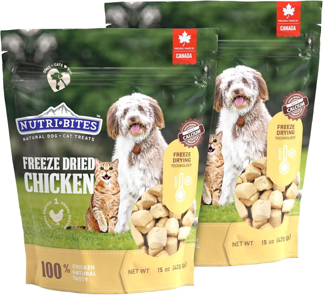 Nutri Bites Freeze Dried Chicken Dog & Cat Treats, Single Ingredient