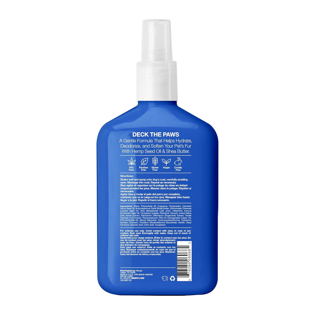 Hempz Vanilla Bean & Coconut Snowball Deodorizing Dog Spray
