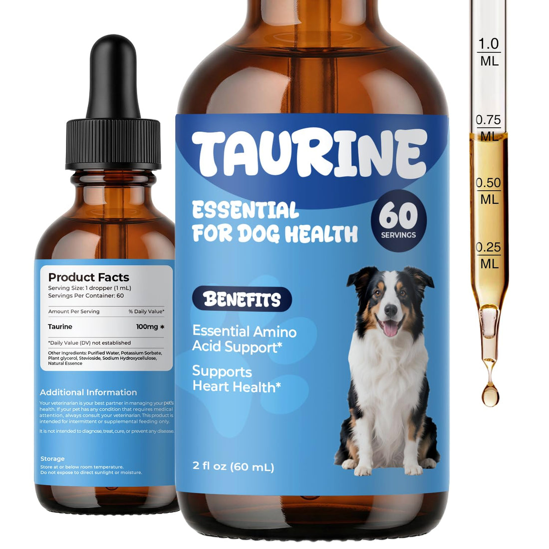 Taurine Supplement for Dogs Drops