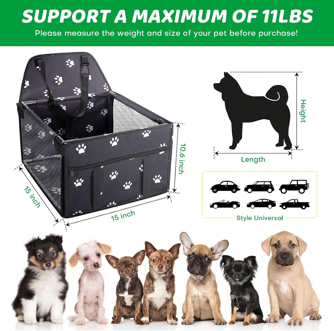 GENORTH Small Dog Car Seats for Small Dogs,Portable Puppy/Pet Car