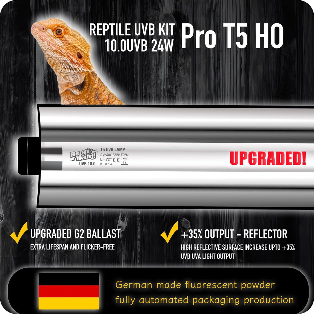 Upgraded T5 UVB Reptile Light