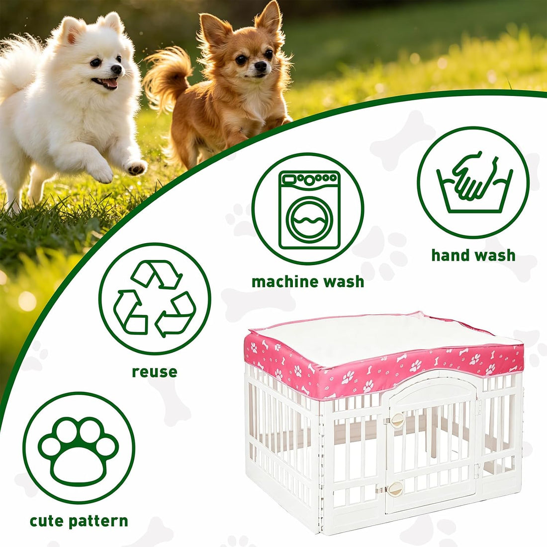 Dog Playpen Mesh Top Cover fits for 36" x 4-Panels,Dog Crate Cover