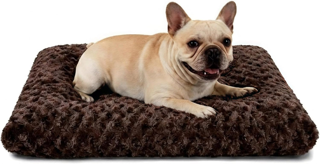 Dog Bed Large Size, Plush Washable Pet Bed Mat, Dog Crate Bed 35"x23"