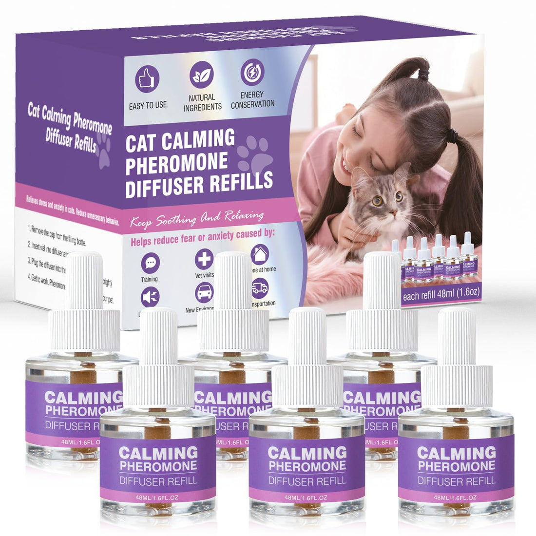 Cat Pheromones Calming Diffuser Refill 6 Pack Multicat Pheromone