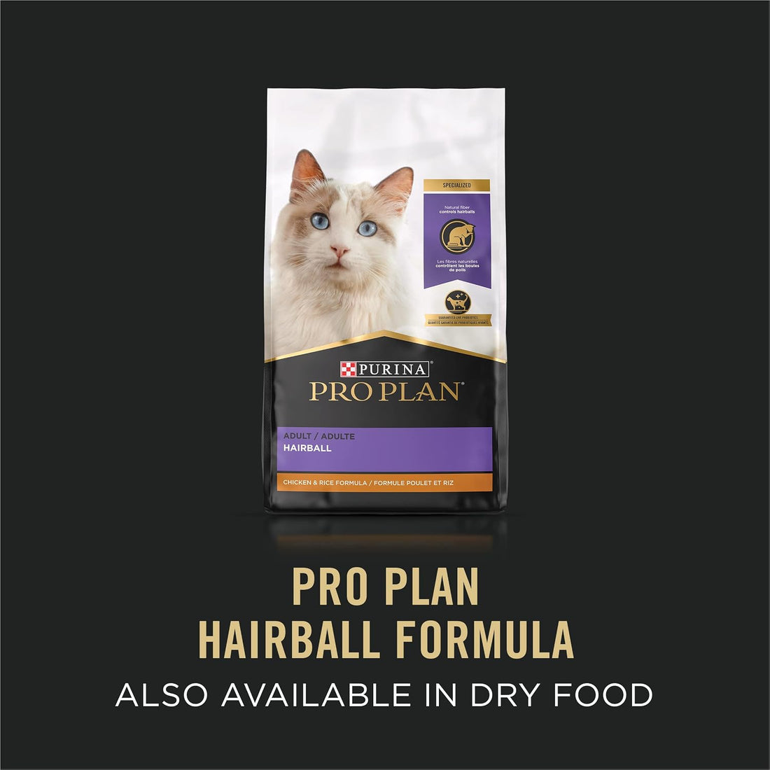 Purina Pro Plan Hairball Control Wet Cat Food Pate, Salmon, (24) 3 oz